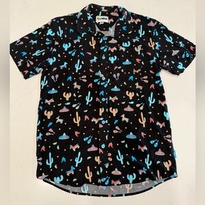 Tipsy Elves Men’s Midnight Fiesta Hawaiian Shirt XL